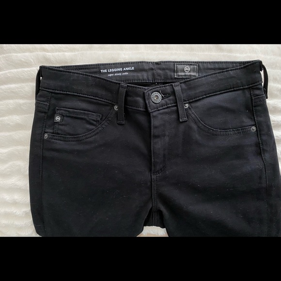 Ag Adriano Goldschmied The Legging Ankle Super Skinny Black Denim Jeans (24R) - Picture 13 of 15